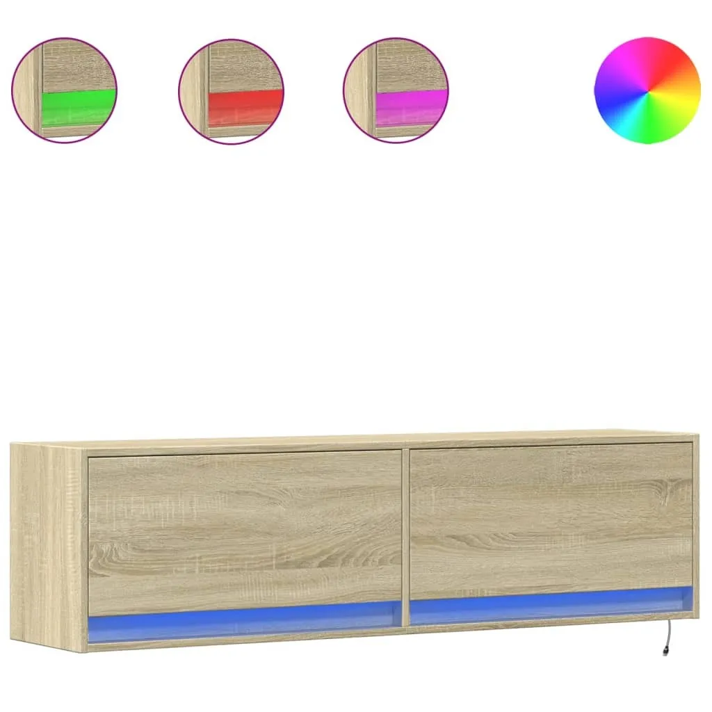 Mobile Porta TV 140cm Sospeso Rovere Sonoma - Sicuro e Moderno