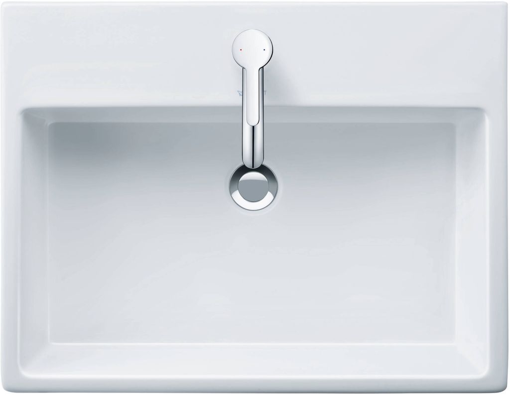 Waschtisch VERO AIR o ÜL m HLB geschli 600x470mm 1 HL we WG 1 Hahnloch weiß
