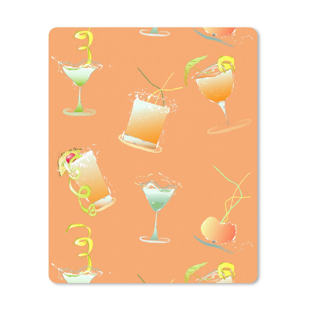 MuchoWow Mauspad Mousepad Cocktail - Orange - Entwurf 19x23 cm - Mousepads - Maus Mat - Pad - Mausunterlage - Mauspads - Spielen