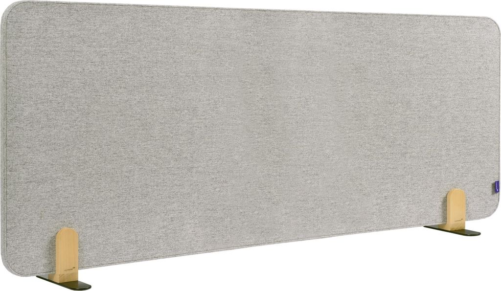 Legamaster ELEMENTS Tischtrennwand akustik 60x160cm grau Halterungen, Schreibtisch-Trennwand, Grau, 1600 x 21 mm, Stoff, B - s2 d0,C158462