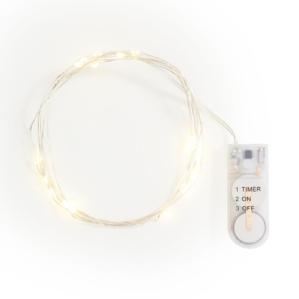 VBS Micro LED Lichterkette Timer 20 LEDs 210 cm Lichter Produktbild 