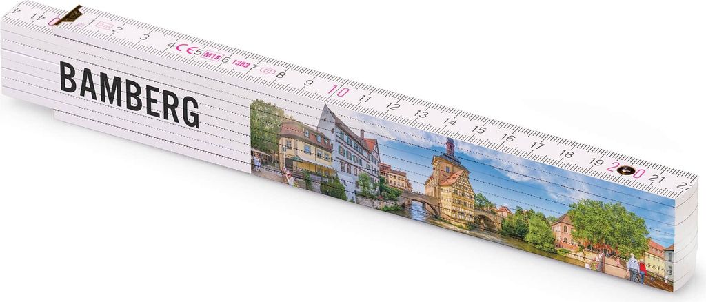 Metrie bedruckter Zollstock Geschenk | Altstadt von Bamberg