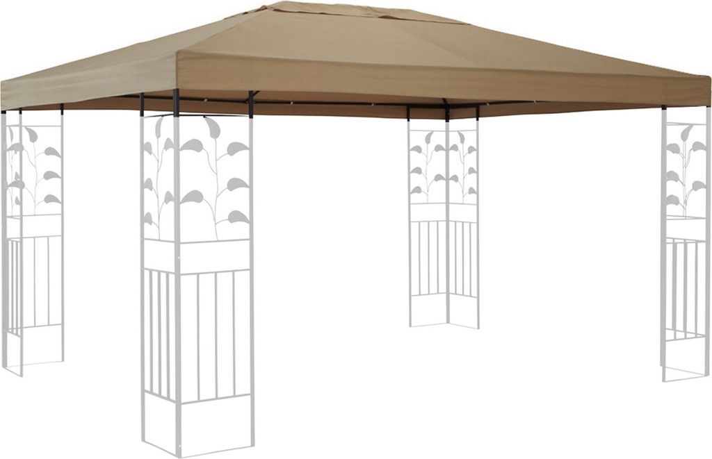 Ersatzdach für Blätter Pavillon 3x4m Pavillondach Sand Ersatzbezug