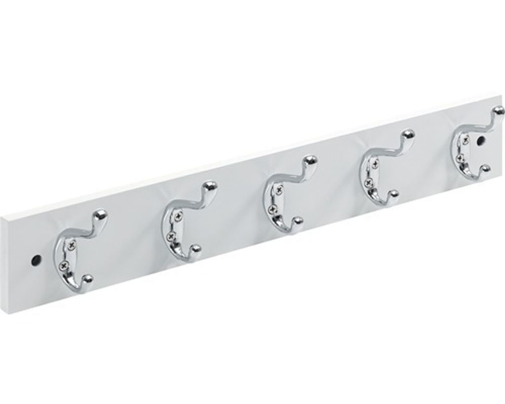 Hettich Garderobenleiste 5 Haken 50,0 x 8,0 x 7,5 cm weiß Produktbild 