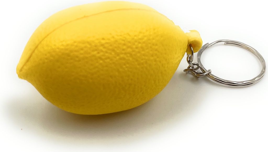 Onwomania Schlüsselanhänger - Zitrone Obst Frucht - Glücksbringer ideal als Geschenk