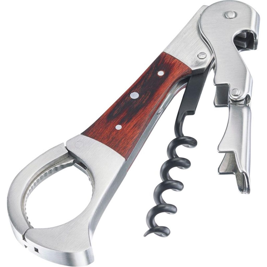 Westmark Agilo, Einfacher Korkenzieher, Schwarz, Braun, Edelstahl, Edelstahl, 117 mm, 40 mm, 13 mm
