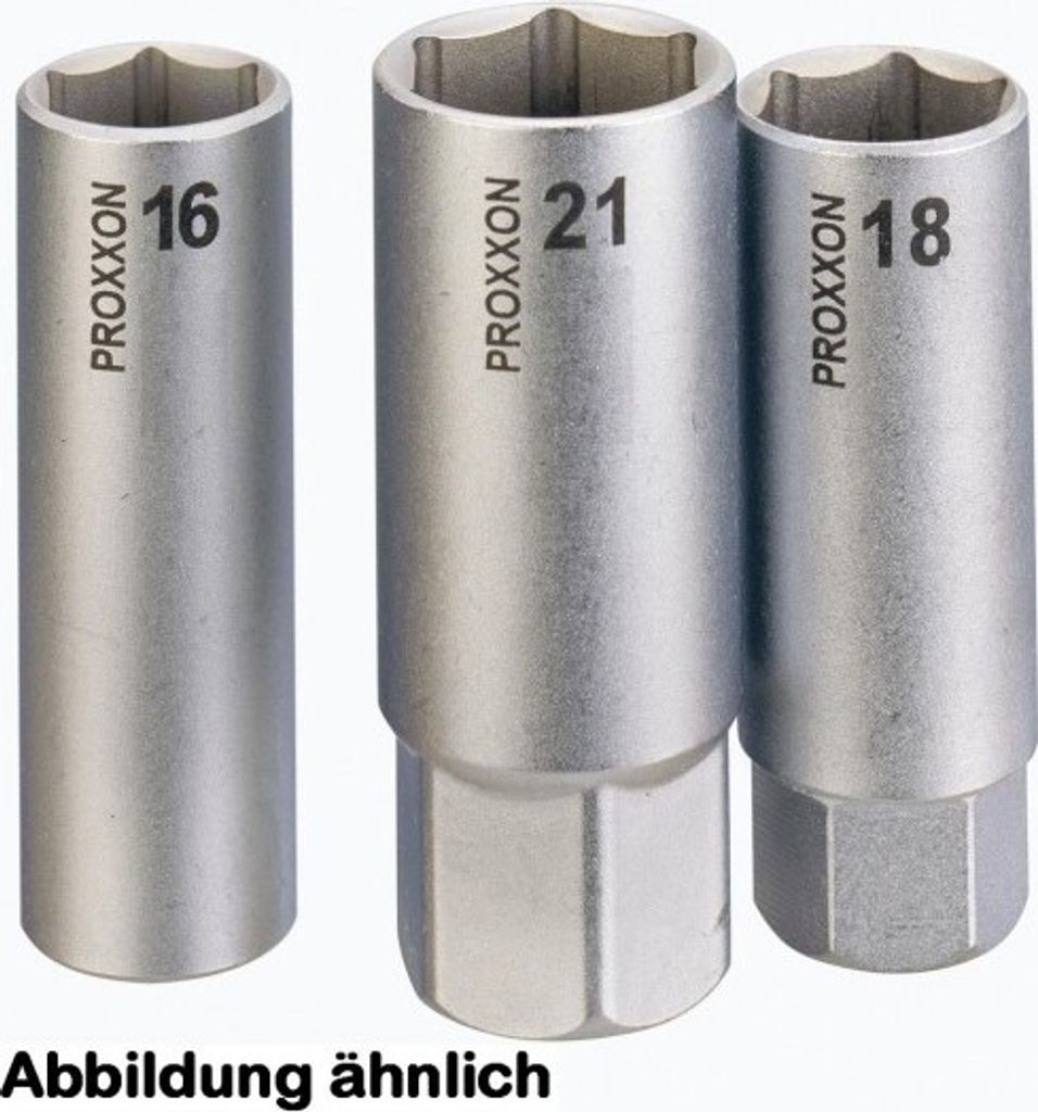 PROXXON 23551 Zündkerzen Nuss mit TPR Einlage 18mm Antrieb 10mm(3/8")