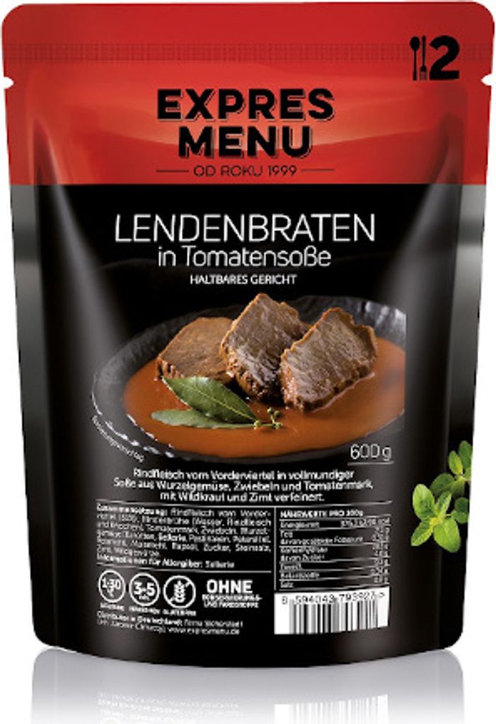 Express Menü Tomatensauce mit Rindfleisch 2 Portionen 600g