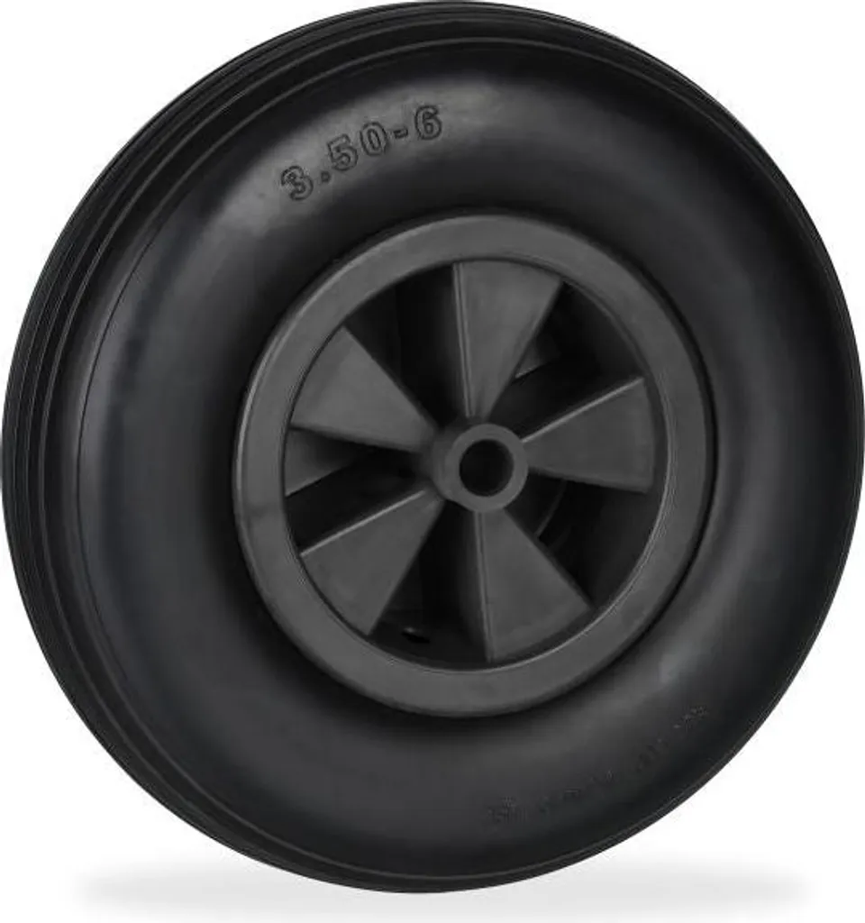 Roue pour brouette 3.50-6 noire idéale pour rénovation et chantiers