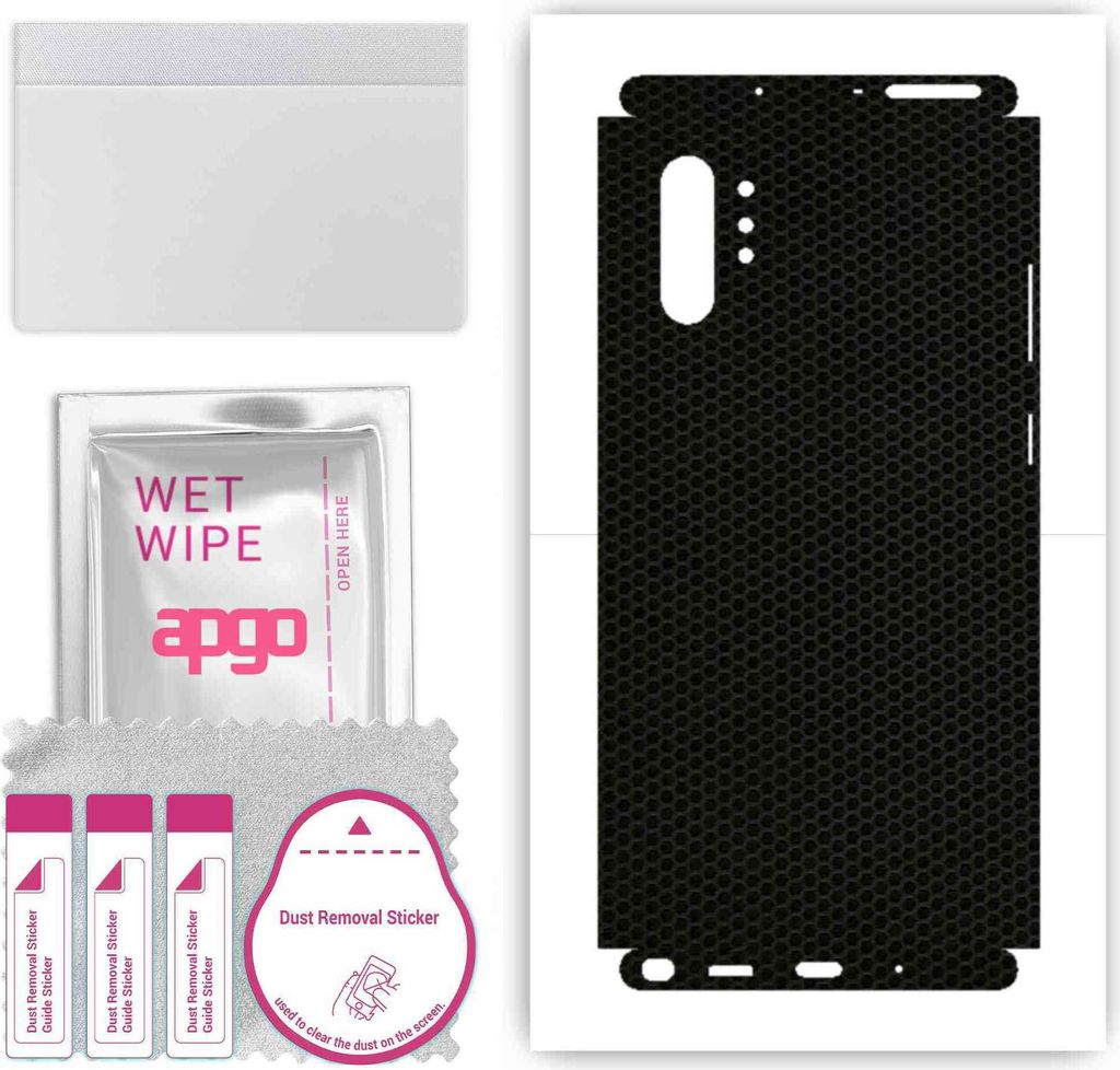 apgo Rückseite + Seiten Schutzfolie, Skin, kompatibel mit Samsung Galaxy Note 10 Plus 5G, Hinten Displayschutzfolie aus Vinylfolie, kratzfest, ein...
