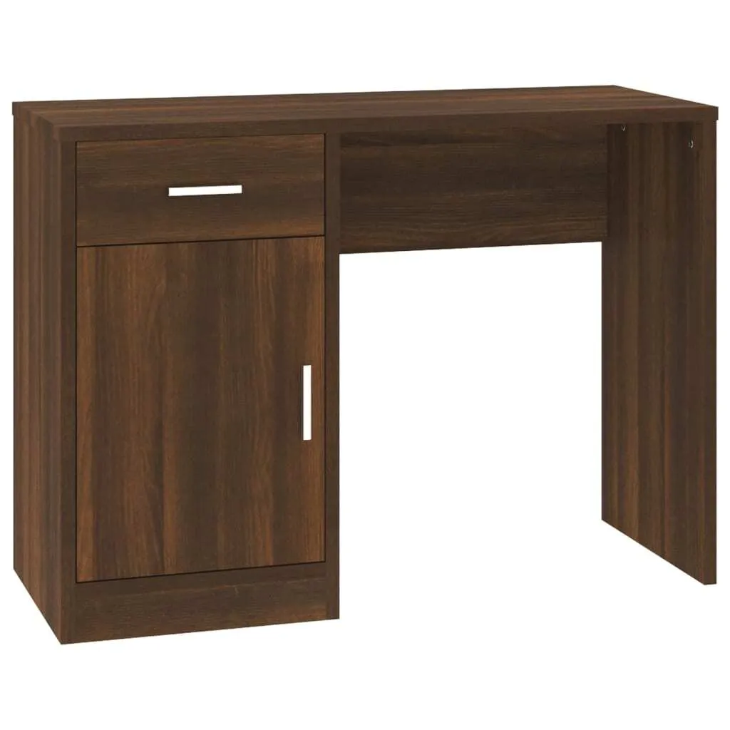 Scrivania Moderna 100x40 cm Rovere Marrone per Smart Working e Studio