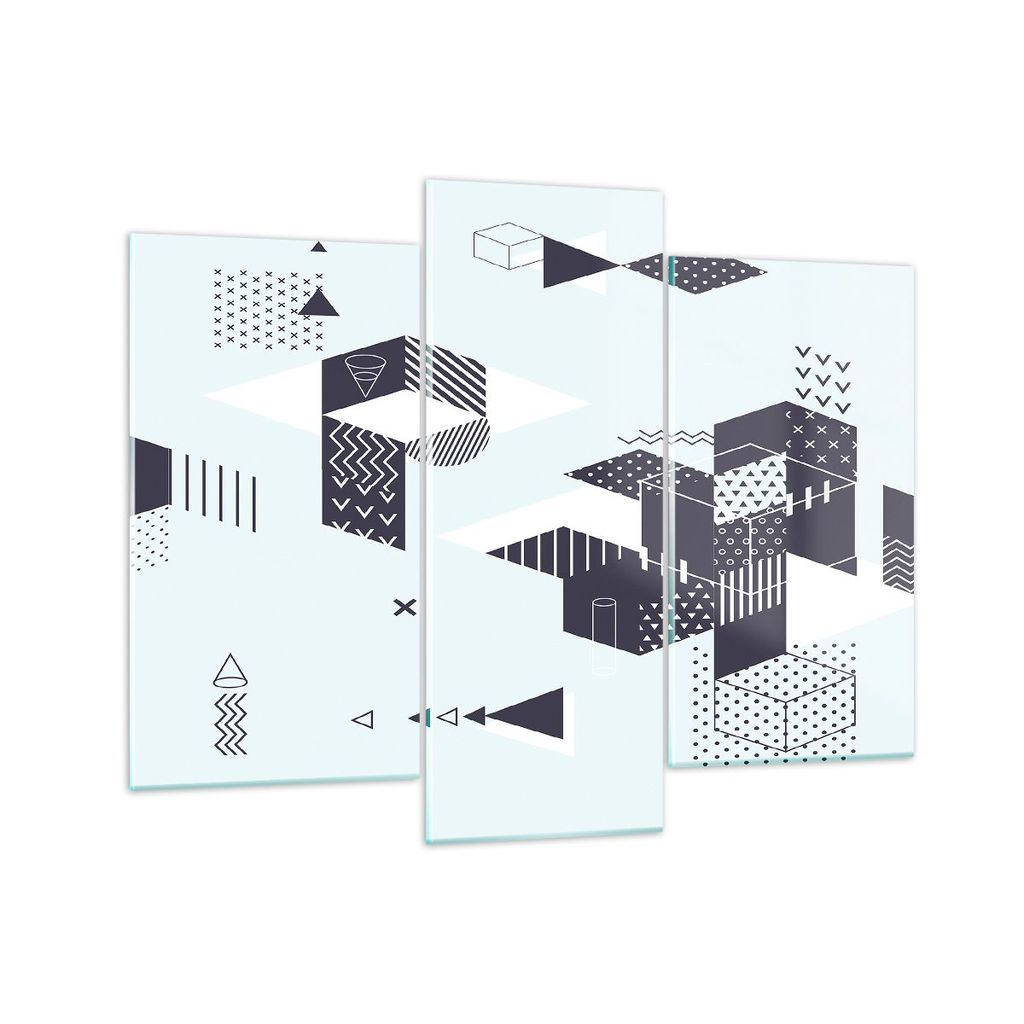 Bilder auf glas - Abstraktion modern - 130x100cm - Glasbilder - Wandbilder - Kunstdruck - zum Aufhängen bereit - Wanddekoration aus Glas - Glas Bi...