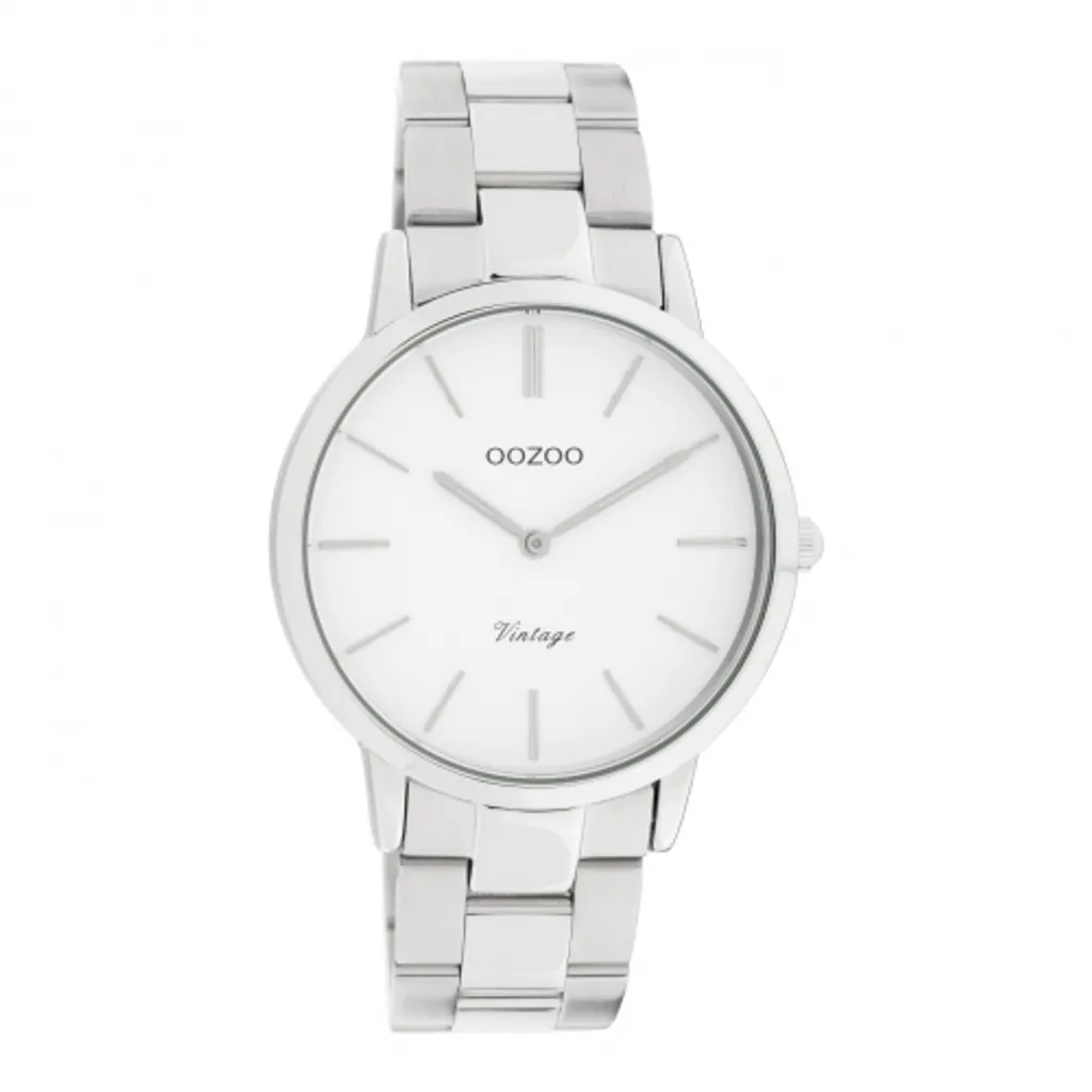 Regalo Donna: Orologio Oozoo C20026 Vintage Argento Bianco