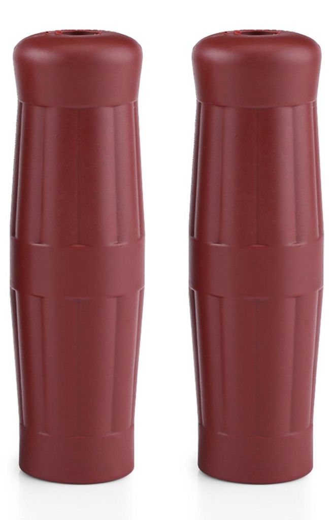 1 Paar 1"-7/8" Universal-Motorrad-Lenkergriffe im Vintage-Stil, braun