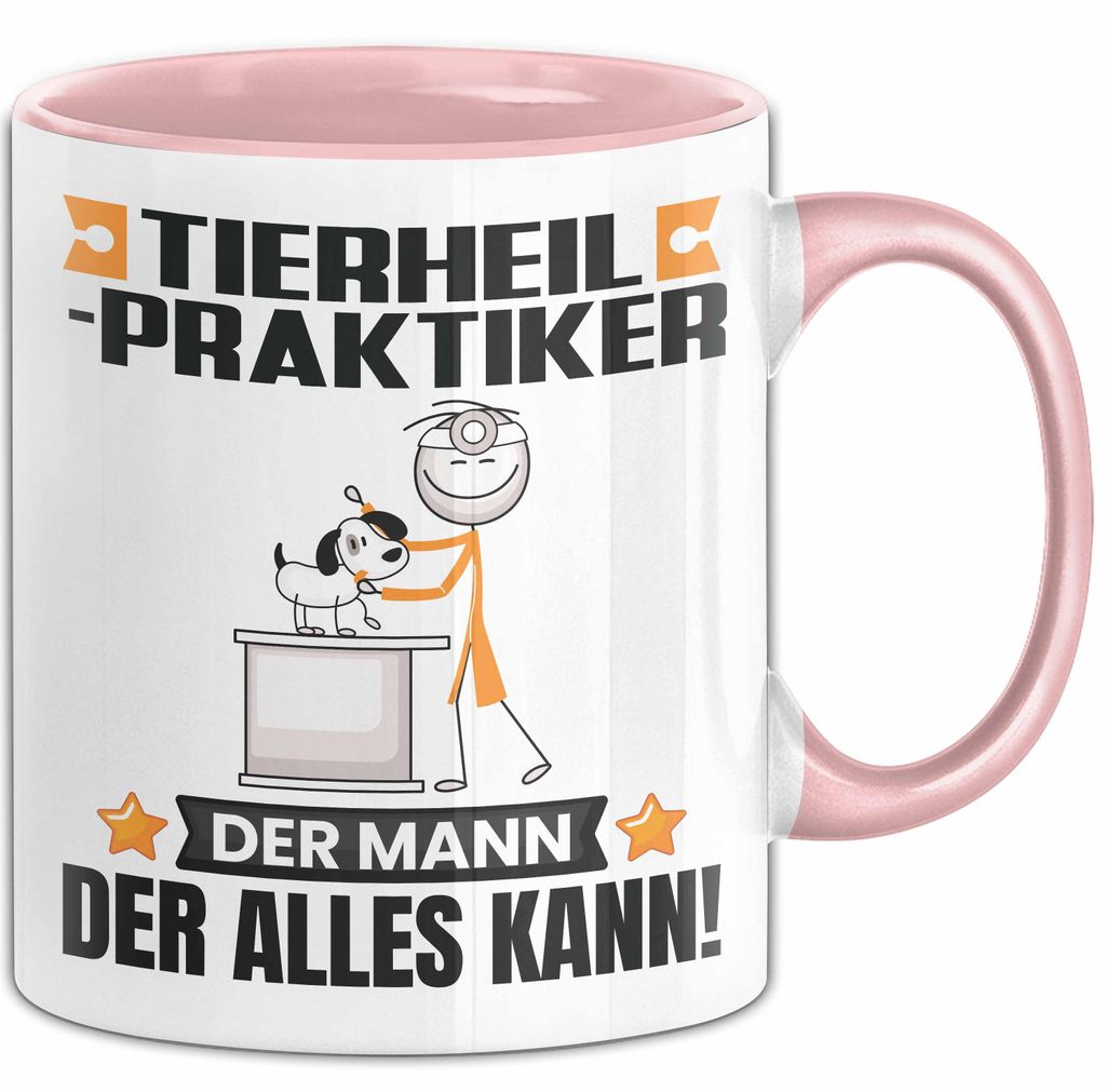 Tierheilpraktiker Tasse Geschenk für Tierheilpraktiker Der Mann Der Alles Kann Geschenkidee zum Geburtstag (Rosa)