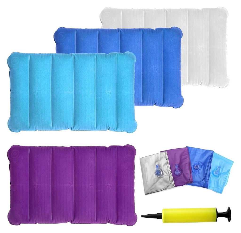 4pcs Aufblasbares Kissen,Camping Kissen, Sitzkissen Aufblasbar, Reisekissen Aufblasbar, Strandkissen, Kissen Aufblasbar, Campingkissen Kann für Ca...