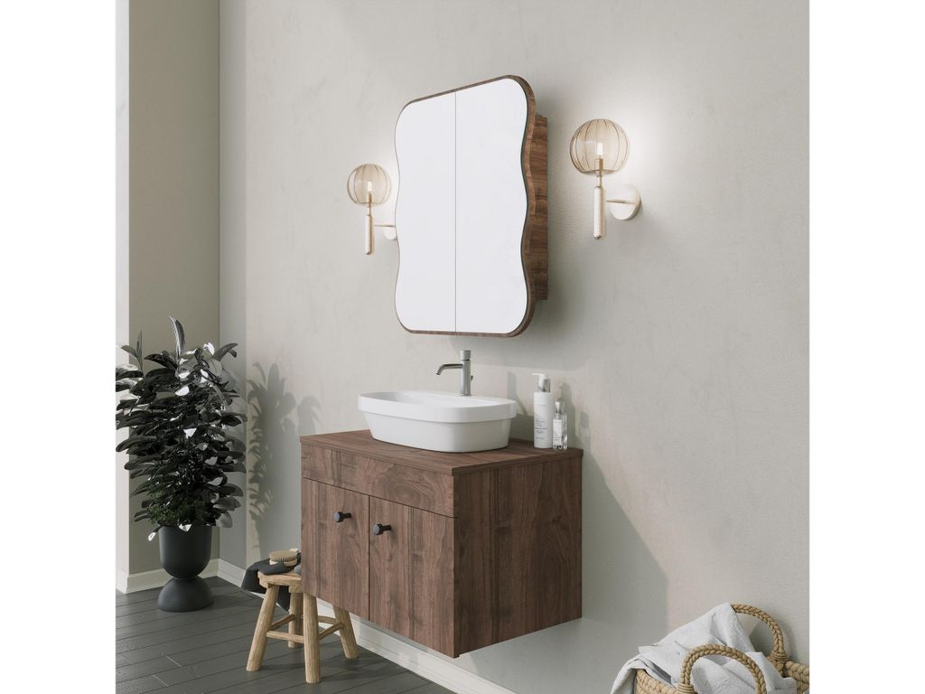 Skye Decor, Day Dream - Walnut, Badezimmerschrank, Produktbild 7