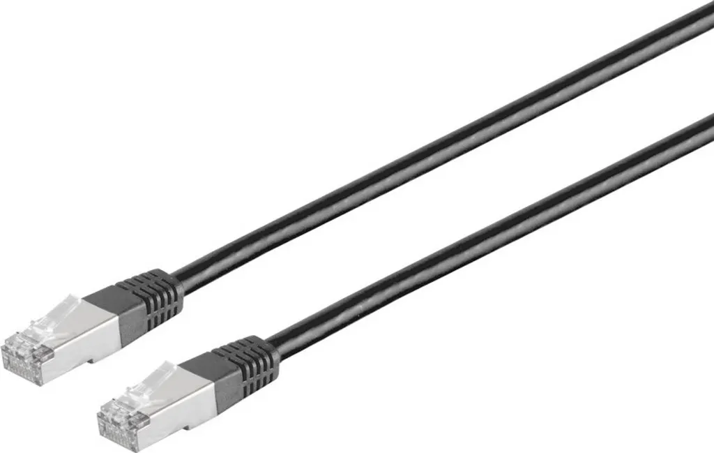 Cavo Rete Patch Nero 2m Cat5e Schermato - Prezzo Stock per Gigabit