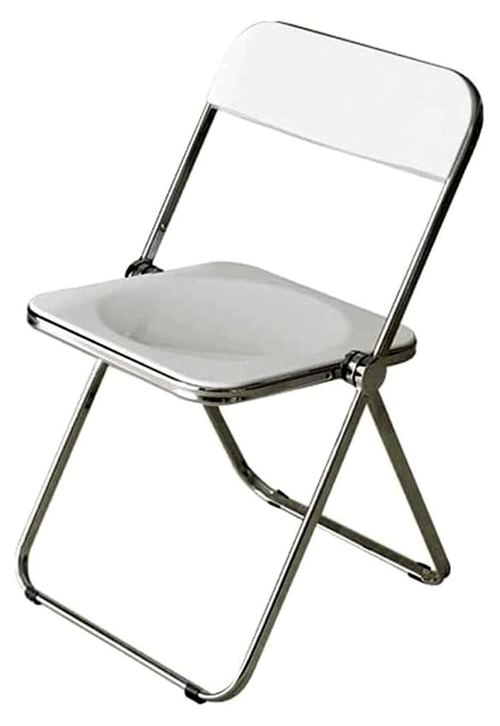 Klappstuhl Retro Transparent Ergonomischer Rückenlehnenstuhl für Esszimmer und Wohnzimmer
