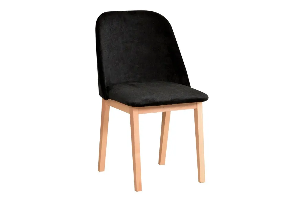 Chaise de salle à manger RAMONA 1 en bois de hêtre et noir élégant