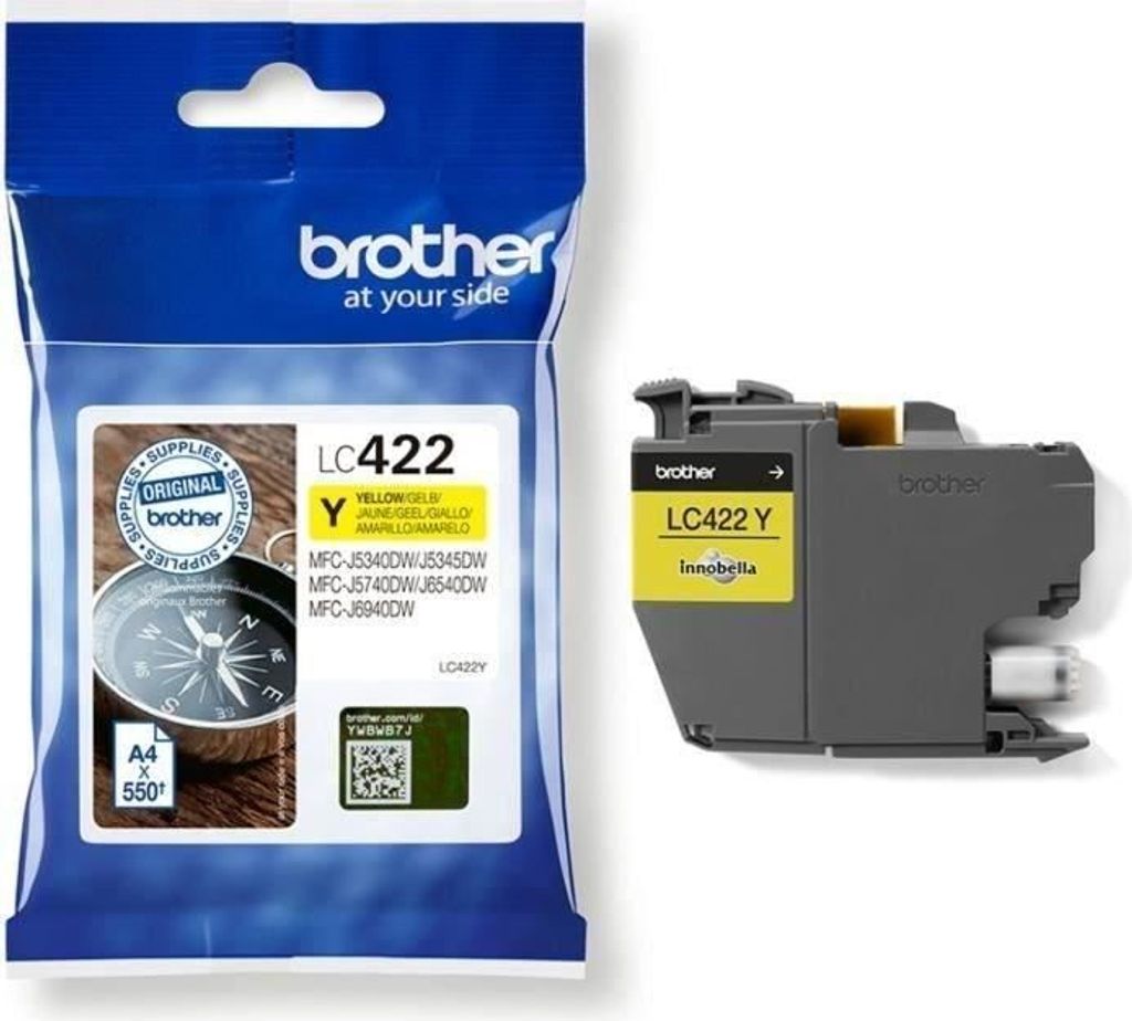 Tintenpatrone, Gelb, 550 Seiten, Brother LC422Y, für Business Smart MFC-J5340DW, MFC-J5345DW, MFC-J5740DW, MFC-J6540DW, MFC-J6940DW