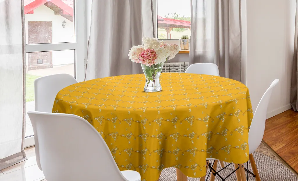 Abakuhaus Tovaglia Antimacchia Rotonda 150 cm - Fiori Vintage