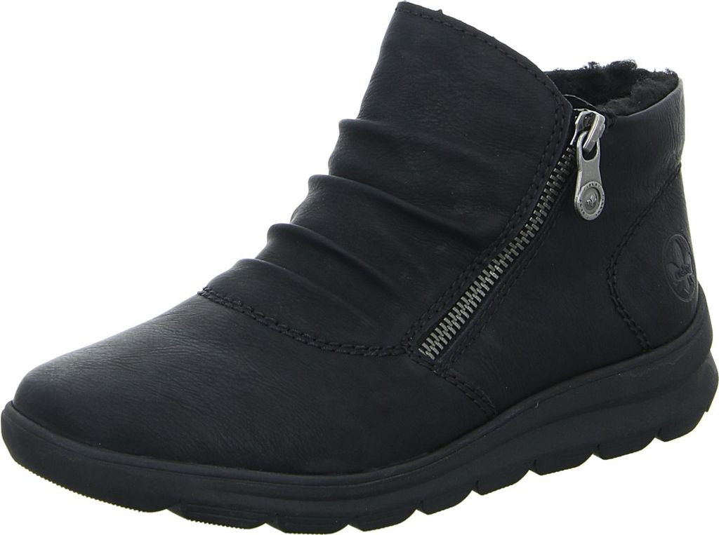 A black boot is shown against a white background.