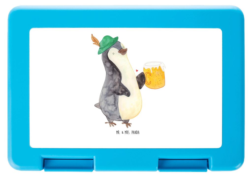 Mr. & Mrs. Panda Lunchbox Pinguin Bier - Weiß - Geschenk, Bento Box, , Essensbox, Brot Aufbewahrungsbox, 2023, Bentobox, Vorratsdose, Beschwippst