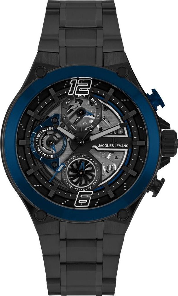 Jacques Lemans 1-2150G Manchester Multifunktion Herrenuhr 43mm