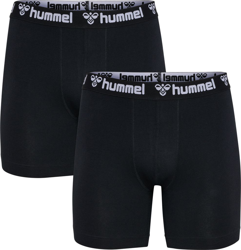Hummel Boxershorts 2er Pack, schwarz, M, Herren