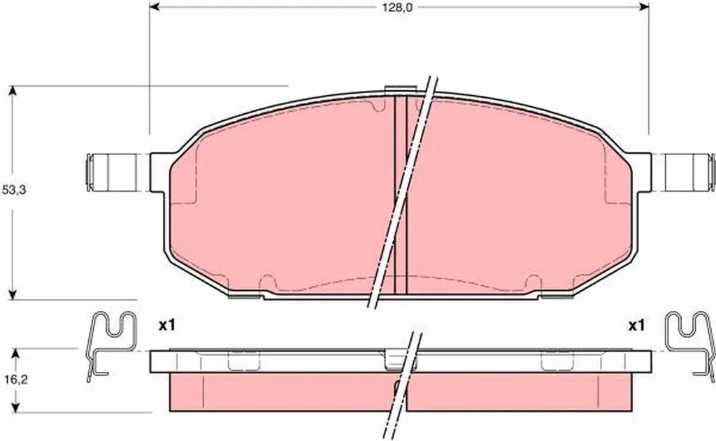Plaquettes de frein TRW GDB3153 qualité OE pour freinage Mazda 323 BA
