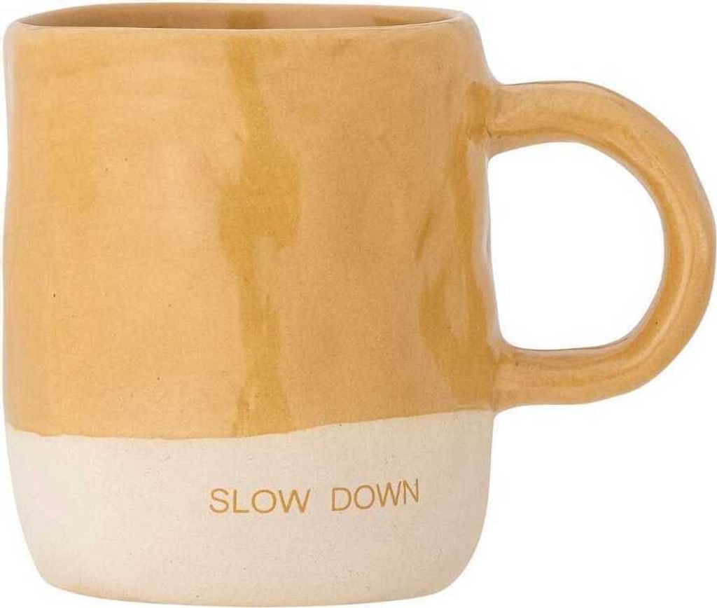 Bloomingville Tasse NEO jaune SLOW DOWN Tasse à café Tasse Image du produit 