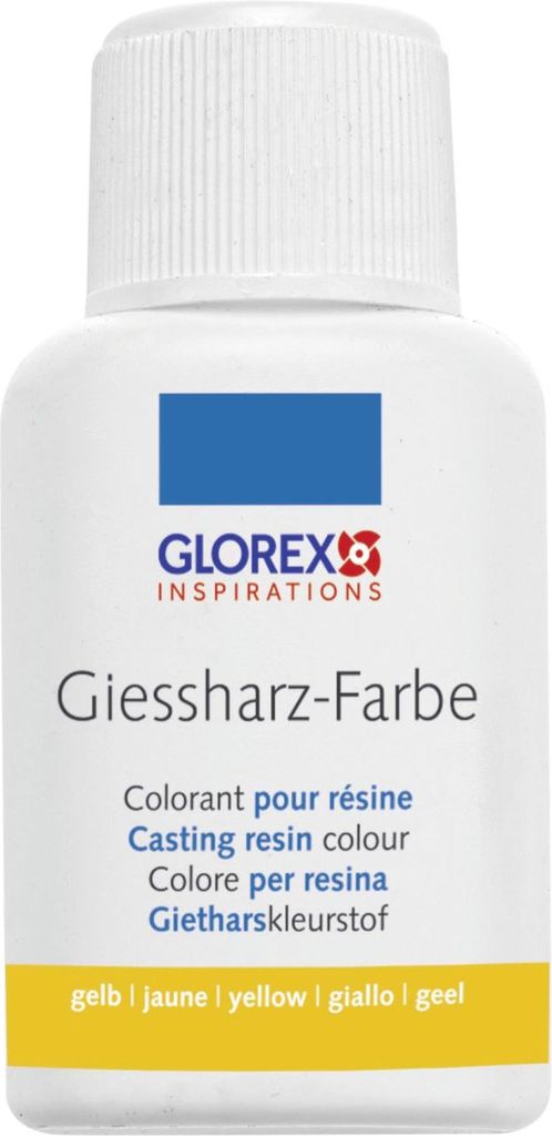 GLOREX Gießharzfarbe 20 ml Resin Pigment für Kunsthandwerk und DIY Projekte Gelb