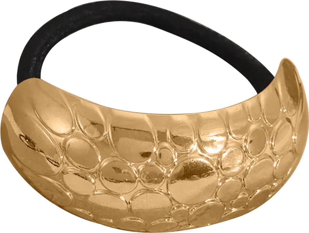 Haargummi mit Schuppenring – Dezent Silber