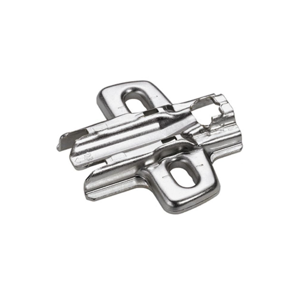 Hettich Kreuzmontageplatte LaLo-HV vernickelt zum Anschrauben, Dist. 3,0 mm