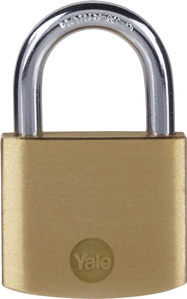 Yale 2x Vorhängeschloss mit Schlüssel, Messing, 40mm, 3 Schlüssel, Stahlbügel