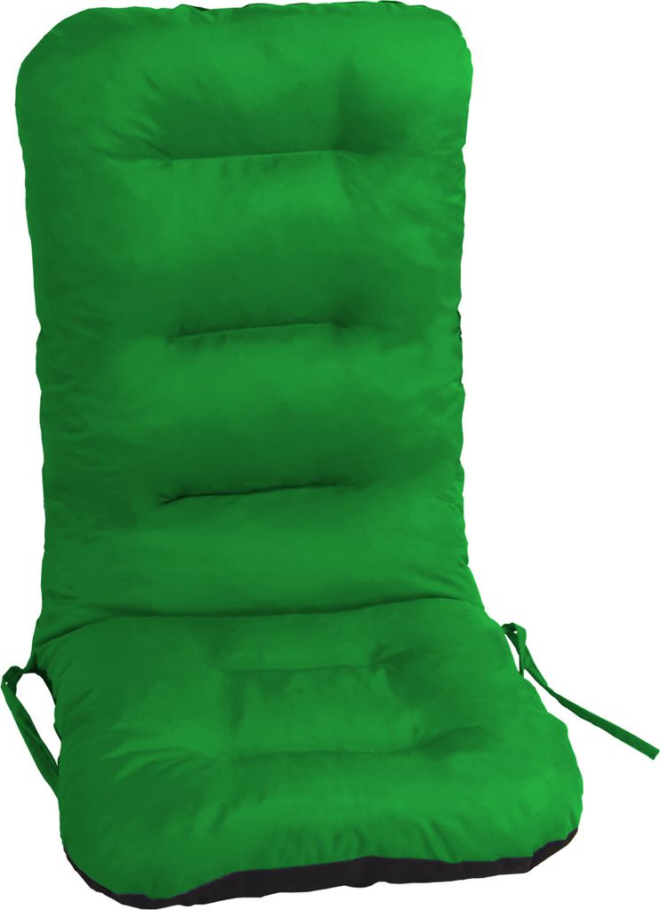 Gartenstuhl-Auflage 123×48 cm – mit Kopfteil, wetterfest, 7 cm dick, mit Befestigung, für Liegestuhl & Balkonstuhl | Pillowprim