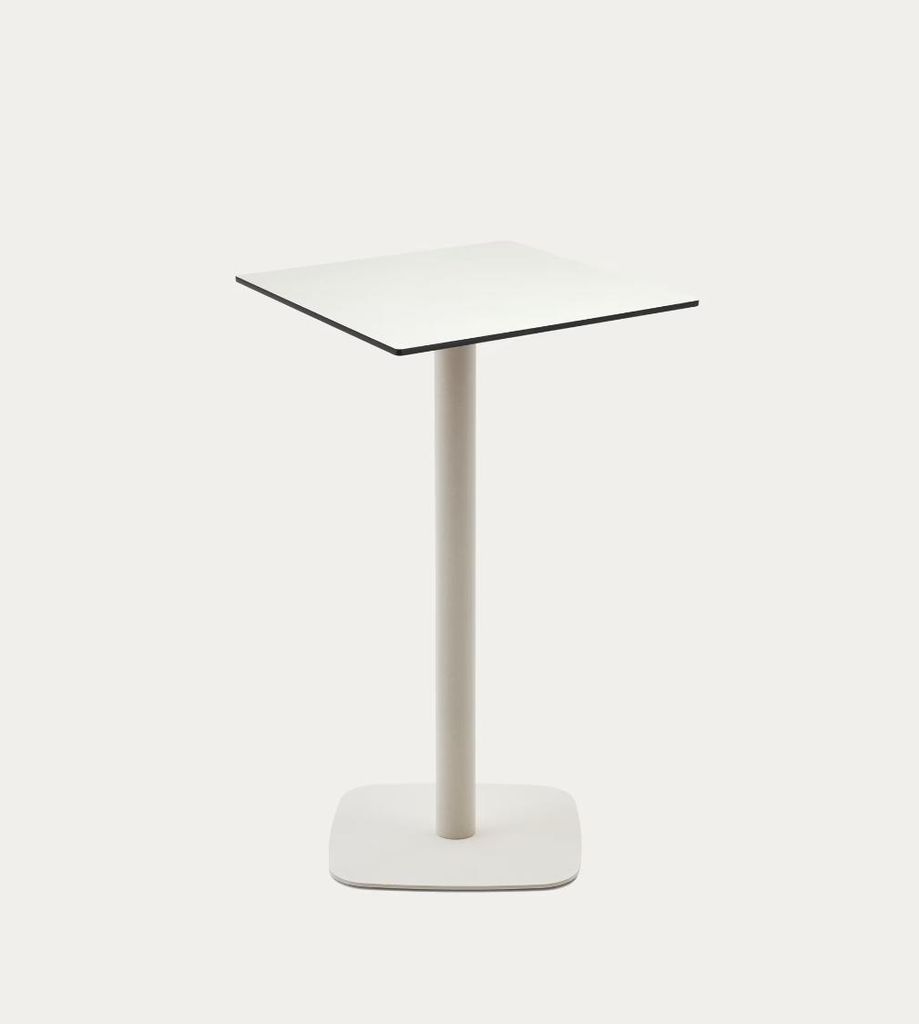 Outdoor- Tisch Dina 60 x 97 x 60 cm Phenol, Metallbein, Weiß Outdoor Möbelstück