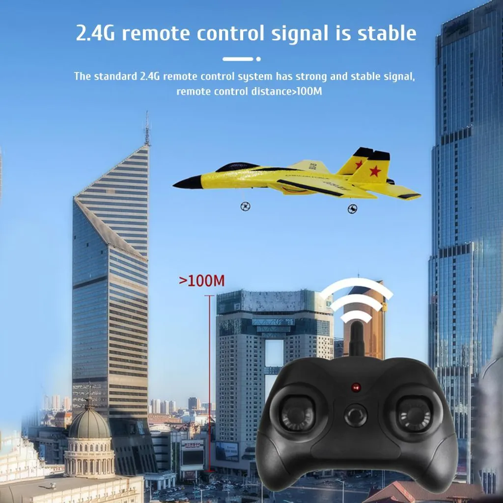 Drone avion télécommandé en mousse EPP avec LED pour enfant montage DIY