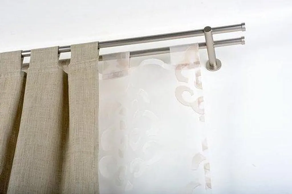 Tringle rideau métal 140 cm anti-affaissement pour supports standards