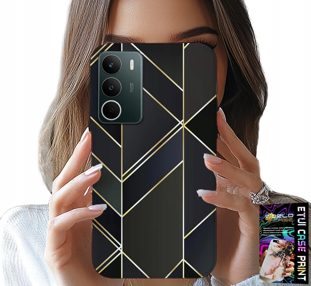 Custodia Realme C71 4G: Cover Cornici Dorate e Vetro Temperato Elegante