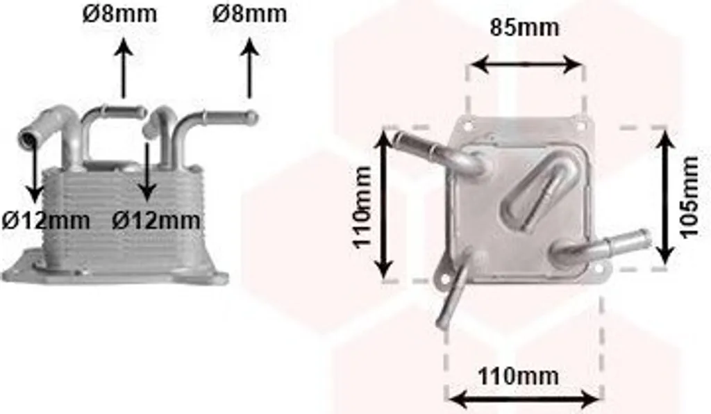 Refroidisseur d'huile boîte auto pour NISSAN Qashqai II (J11) VAN WEZEL