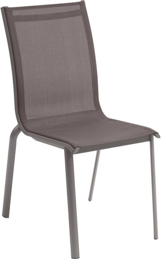 Garten-stapelstuhl "axant" wenge & praline aus epoxybehandeltem aluminium - Hespéride