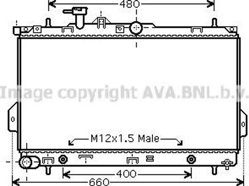 Radiateur de Refroidissement Liquide AVA HY2096 Compatible Matrix OE