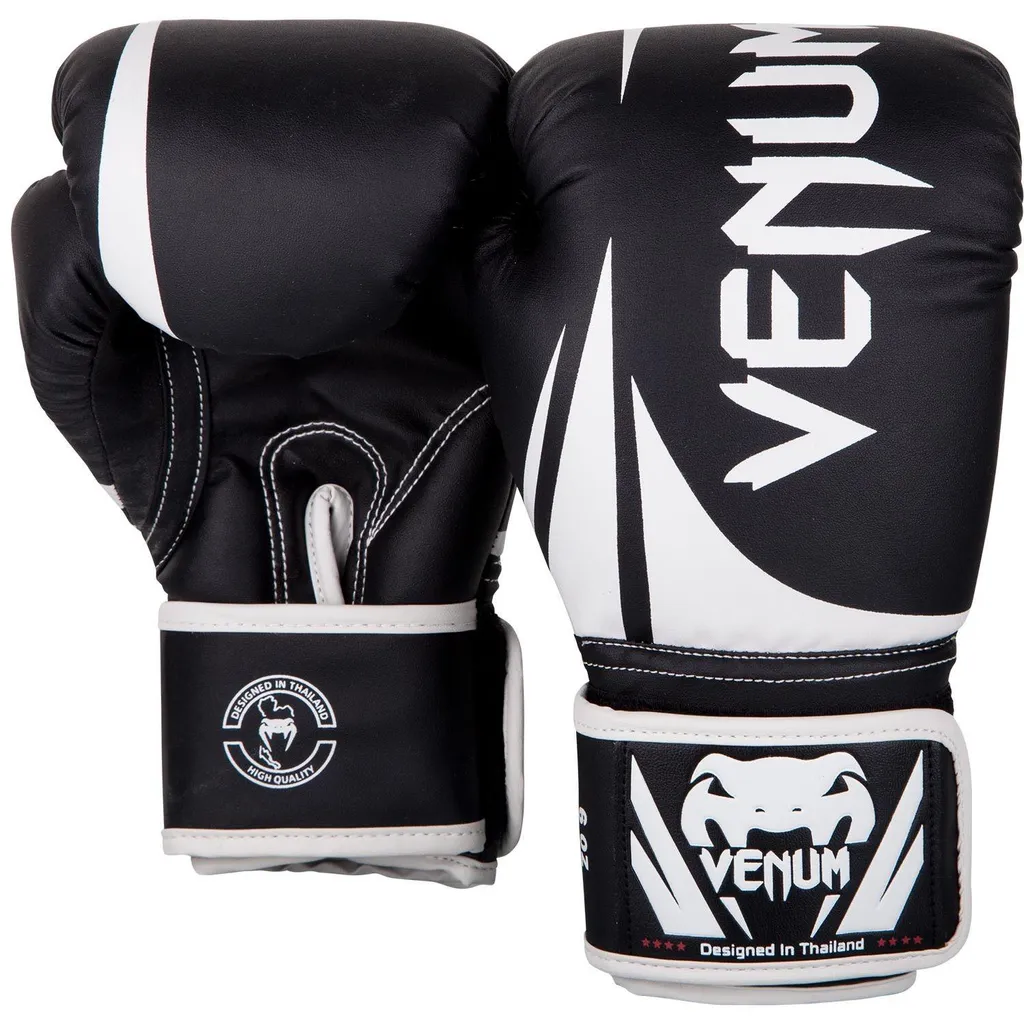 Gants de Boxe Venum Challenger 2.0 en PU Haute Qualité - Noir et Blanc