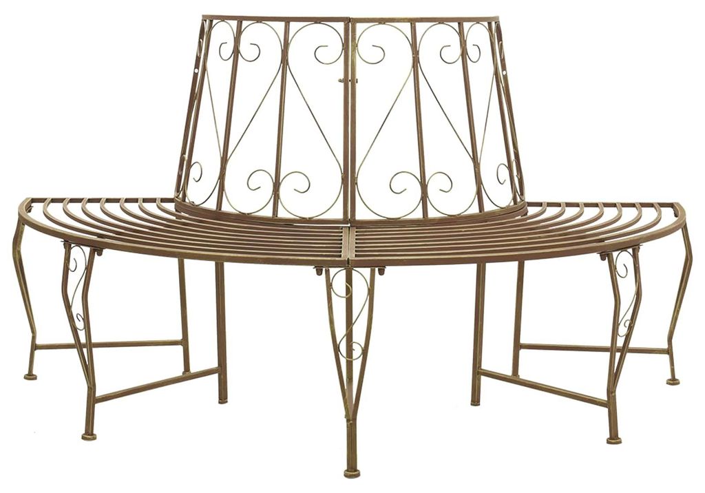 vidaXL Baumbank 4-Sitzanzahl 160 x 80 x 89 cm Stahl Produktbild 
