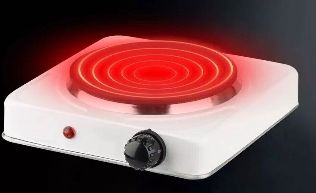 1000W Kochplatte Elektrisch Tragbar Kochfeld Camping 5 Stufen Regelbar