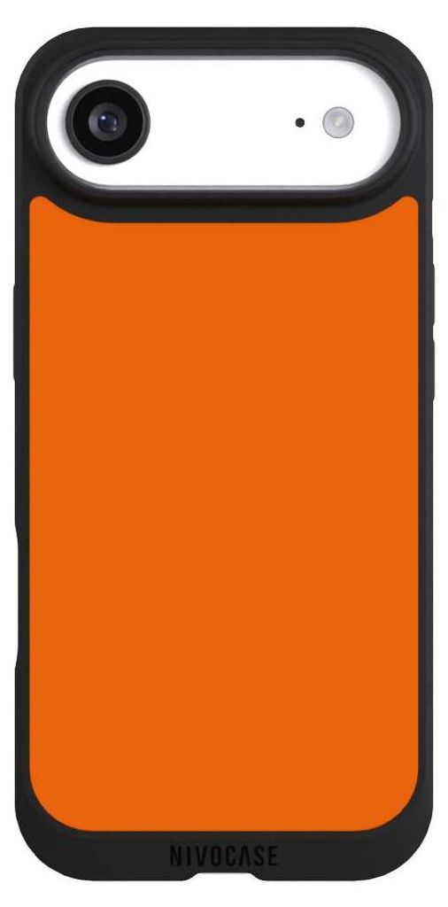 NIVOCASE Handyhülle für Apple iPhone Air Hülle NIVOpure Case Schwarz Farbe einfarbig orange