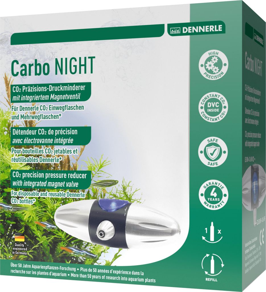 Dennerle Carbo NIGHT - Druckminderer mit Magnetventil zur Produktbild 