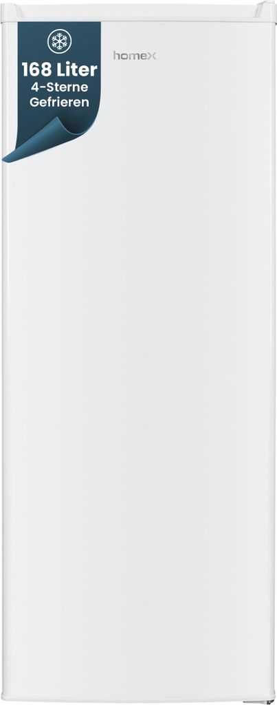 homeX FS1682E-W Gefrierschrank, Tiefkühlschrank groß - 168L Produktbild 